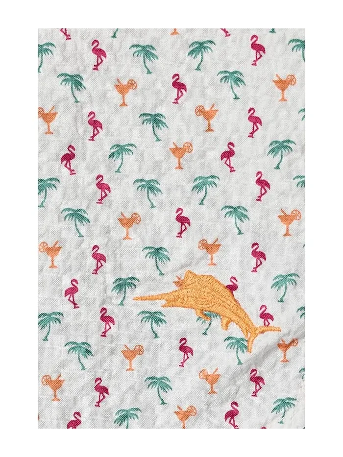 Рубашка принтованная Nova Wave Flock It To You Tommy Bahama — изображение 5 из 5, белый