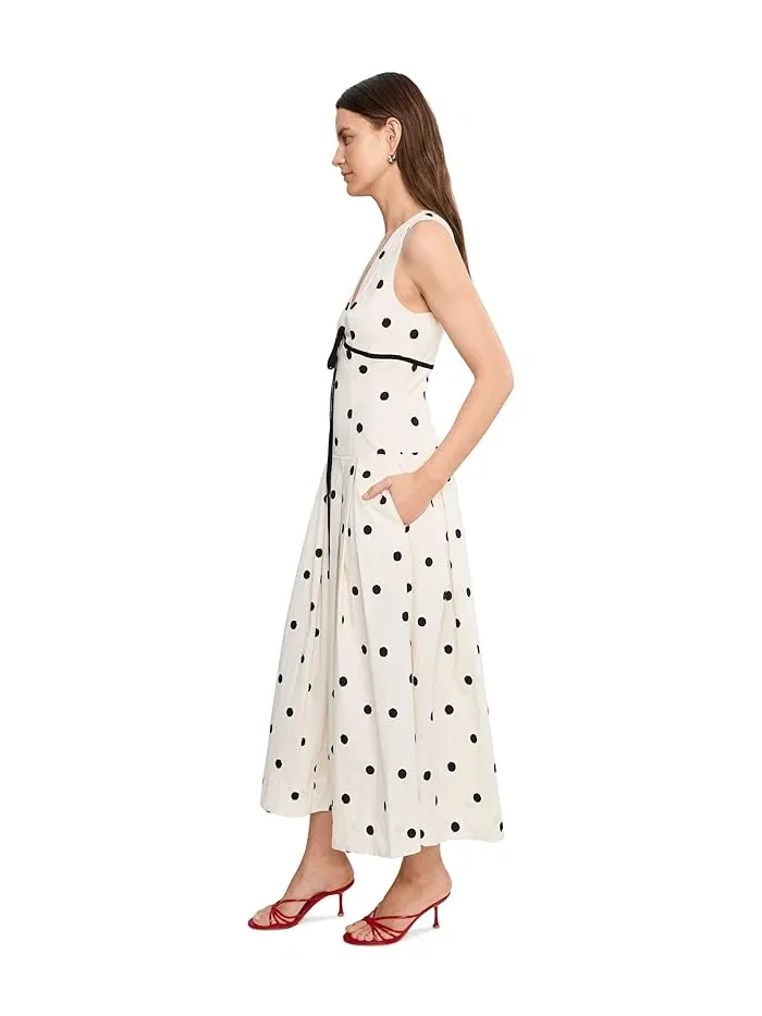 Платье миди с горошком Avec Les Filles, Brushed Polka Dot — изображение 3 из 5, многоцветный