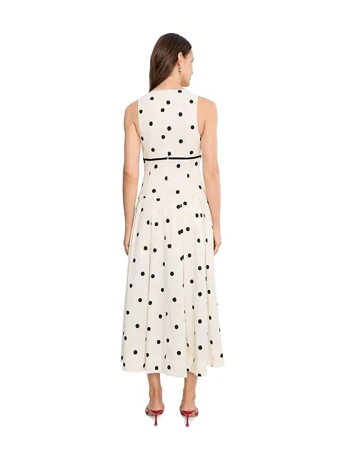 Платье миди с горошком Avec Les Filles, Brushed Polka Dot — изображение 4 из 5, многоцветный