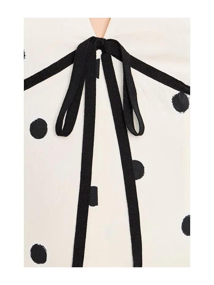 Платье миди с горошком Avec Les Filles, Brushed Polka Dot — изображение 5 из 5, многоцветный