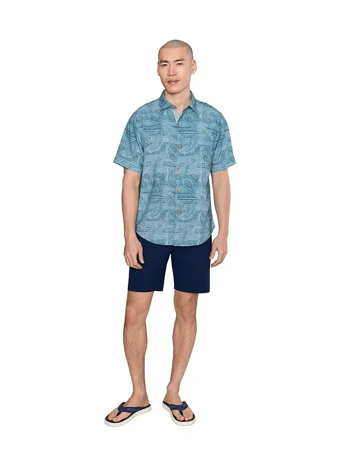 Рубашка с принтом Coastal Ease Azul Falls Tommy Bahama — изображение 2 из 5, синий