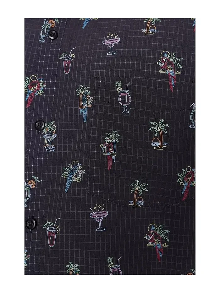 Рубашка повседневная Bahama Coast Neon Sips Tommy Bahama — изображение 5 из 5, черный