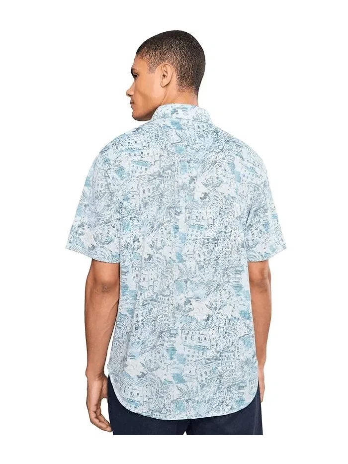 Рубашка с принтом San Lucio Tides Villa Vista Tommy Bahama — изображение 4 из 5, синий
