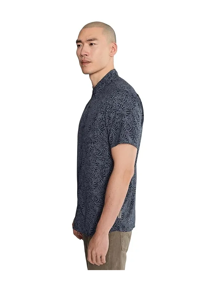 Рубашка с защитой от комаров Amp Lite II Royal Robbins, Naval Frond Print — изображение 3 из 5, синий