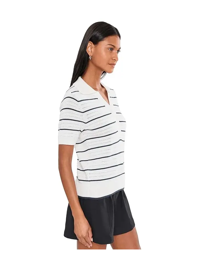 Поло Wren Knit Polo Varley — изображение 3 из 5, белый/синий