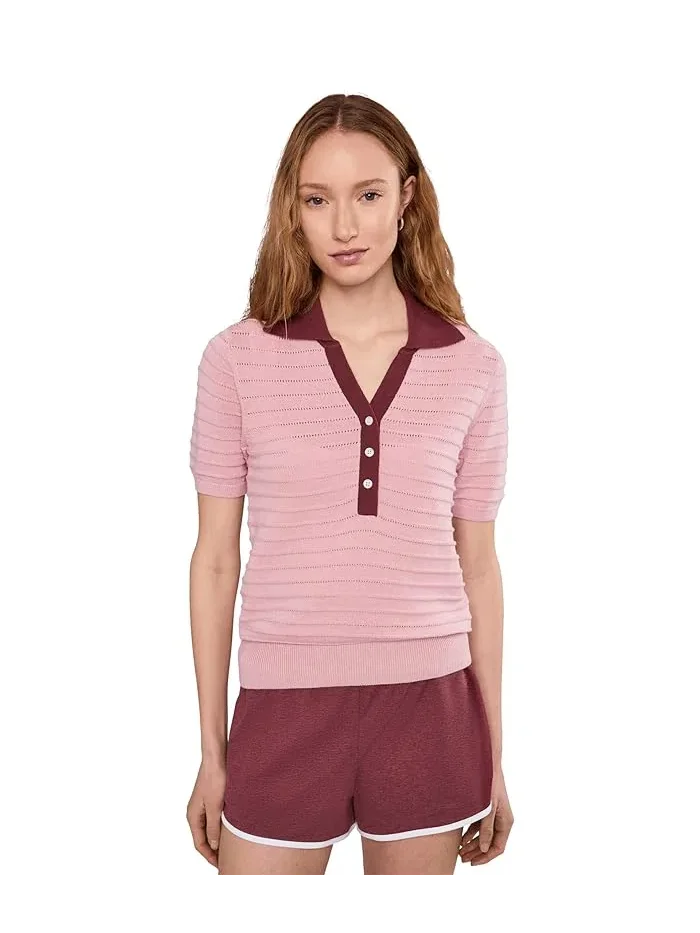 Джемпер-поло Wren Knit Varley, Zephyr Mauve/Port