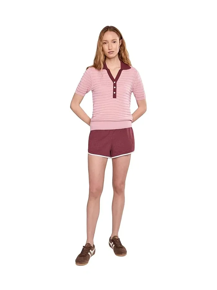 Джемпер-поло Wren Knit Varley, Zephyr Mauve/Port — изображение 2 из 5, фиолетовый