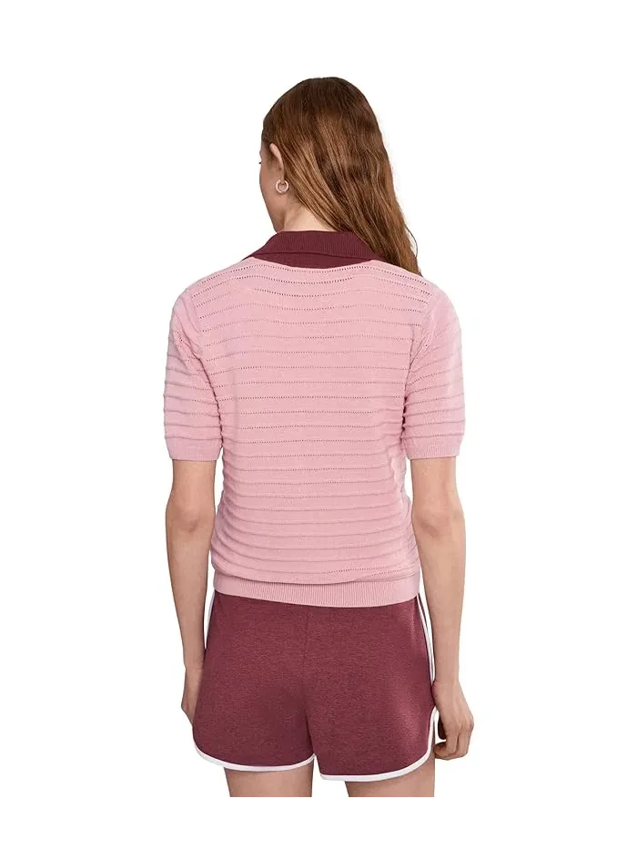 Джемпер-поло Wren Knit Varley, Zephyr Mauve/Port — изображение 4 из 5, фиолетовый
