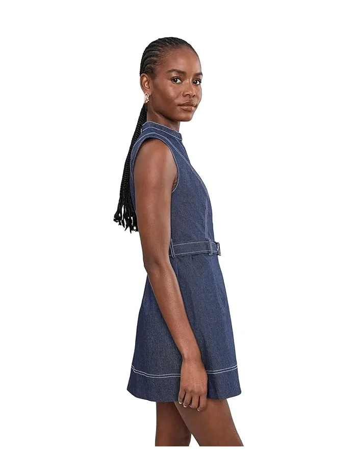Ромпер faux denim Adrianna Papell — изображение 3 из 5, тёмно-серый