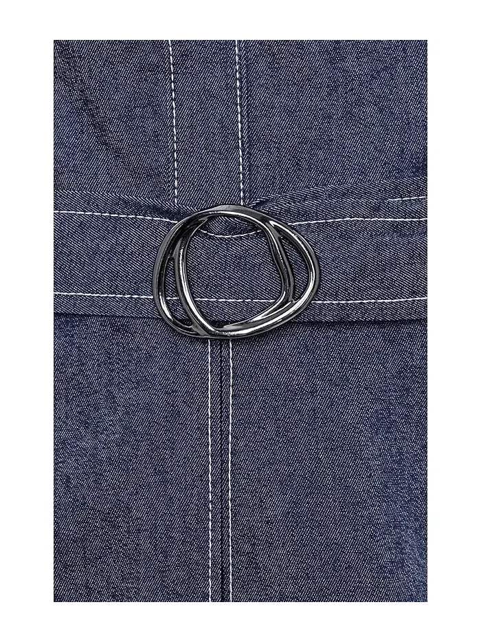 Ромпер faux denim Adrianna Papell — изображение 5 из 5, тёмно-серый