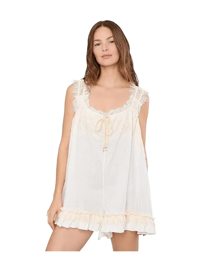 Ромпер сатиновый Wish Me Luck Free People — изображение 1 из 5, слоновая кость