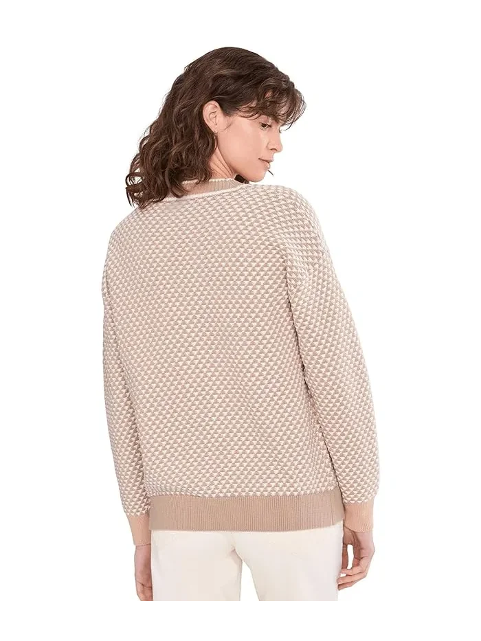 Кардиган вязаный Tarran Stitch Knit Varley — изображение 4 из 5, коричневый