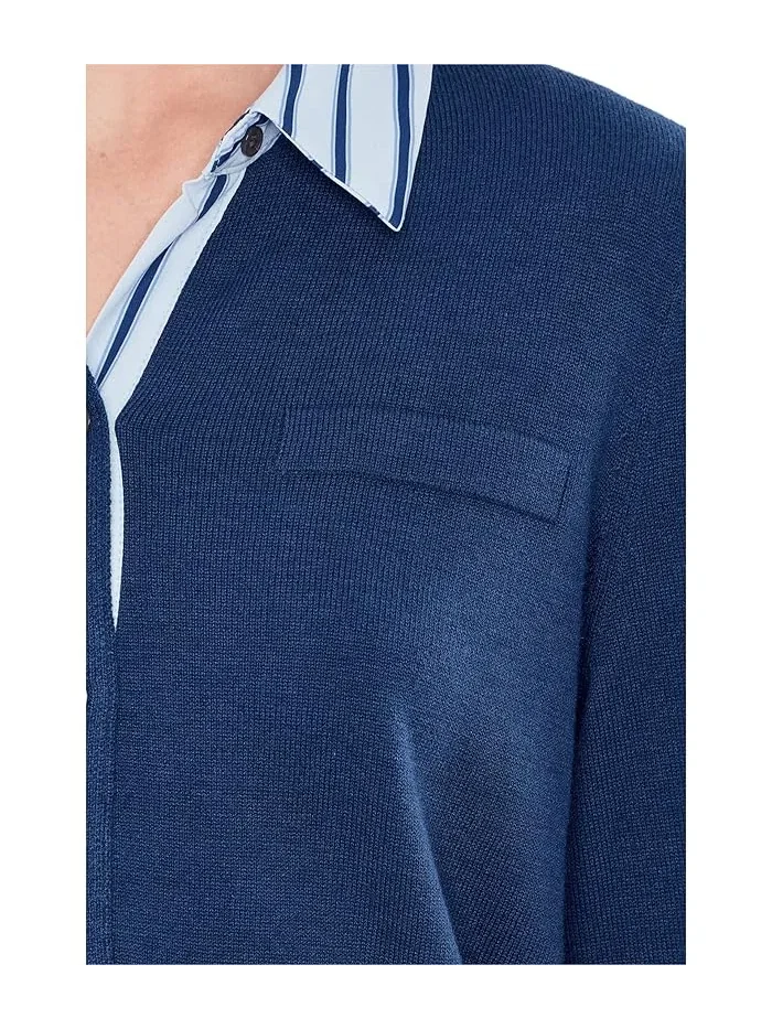 Кардиган с плетеными вставками модель Cardigan with Woven Trims Vince Camuto — изображение 5 из 5, песочный