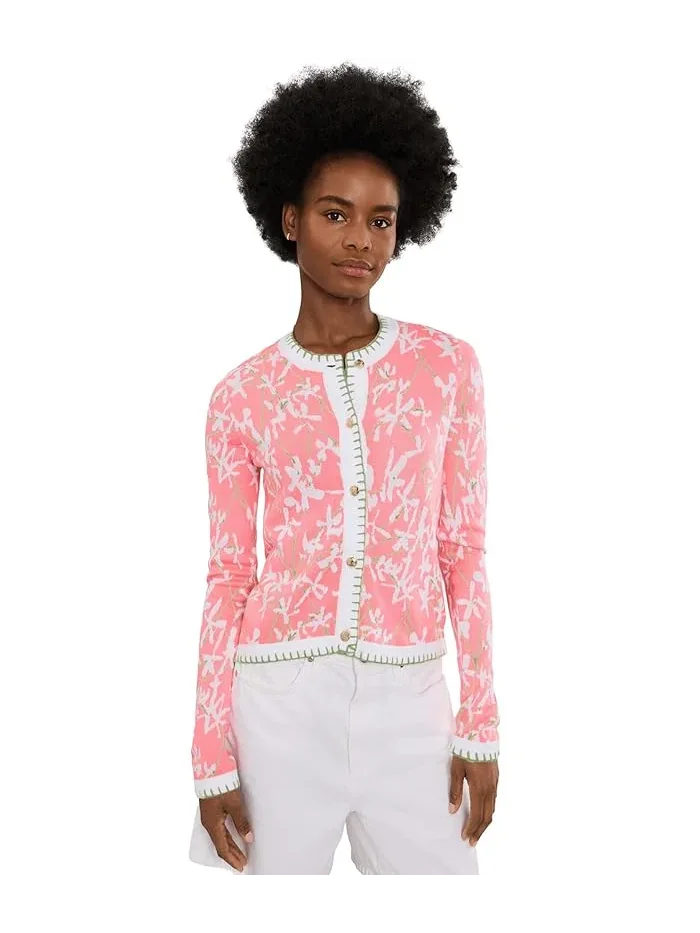 Кардиган с цветочным узором Manzie Lilly Pulitzer — изображение 1 из 5, розовый