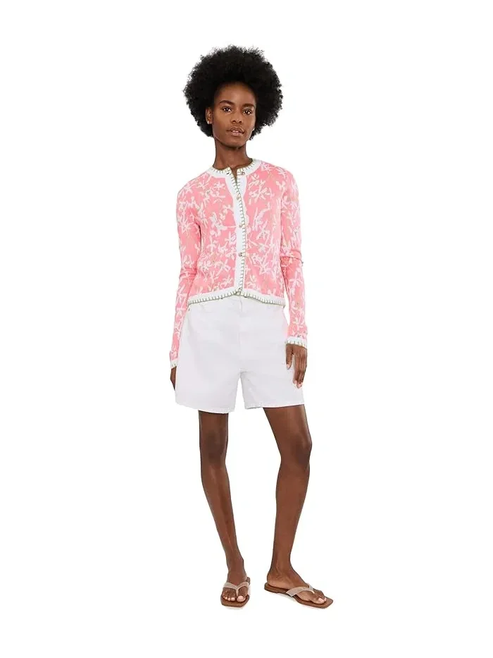 Кардиган с цветочным узором Manzie Lilly Pulitzer — изображение 2 из 5, розовый