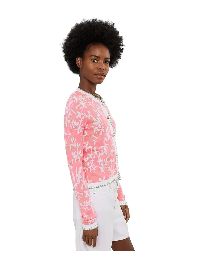 Кардиган с цветочным узором Manzie Lilly Pulitzer — изображение 3 из 5, розовый