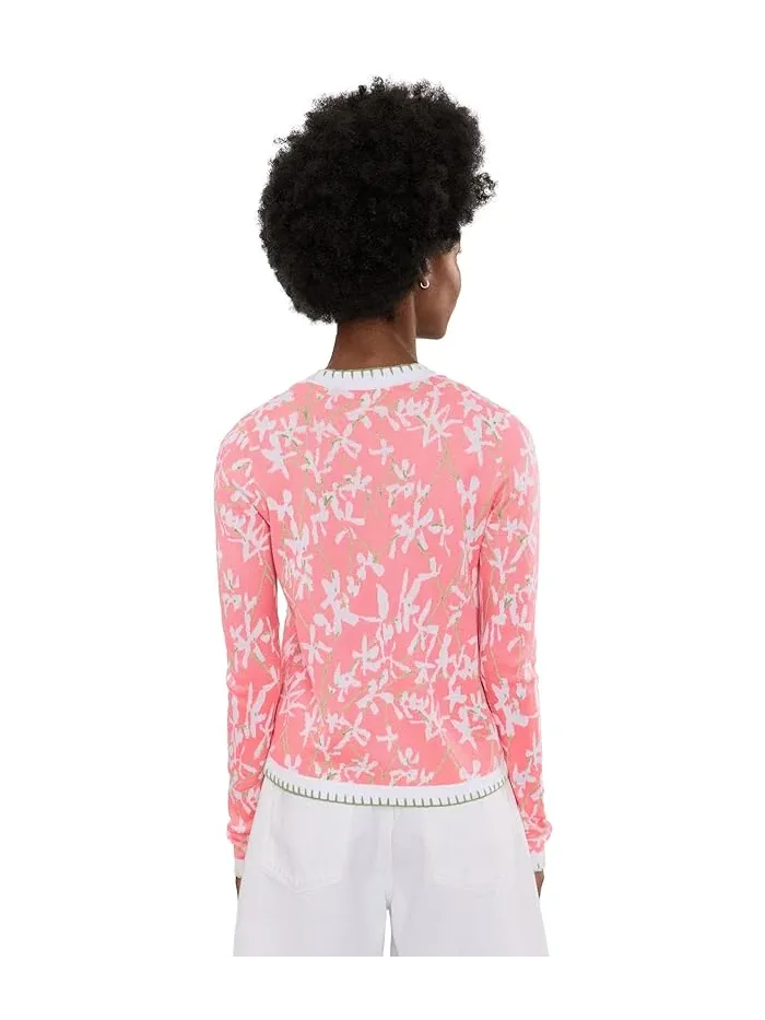 Кардиган с цветочным узором Manzie Lilly Pulitzer — изображение 4 из 5, розовый