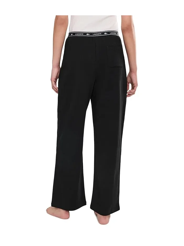 Брюки для отдыха из флиса Soft Fleece Loungewear Pants Lacoste — изображение 4 из 5, черный/белый