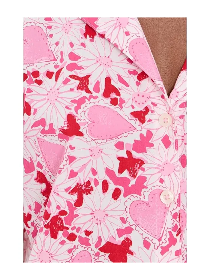 Пижамная рубашка Mari Pj Button-up Top Lilly Pulitzer — изображение 5 из 5, кокосовый