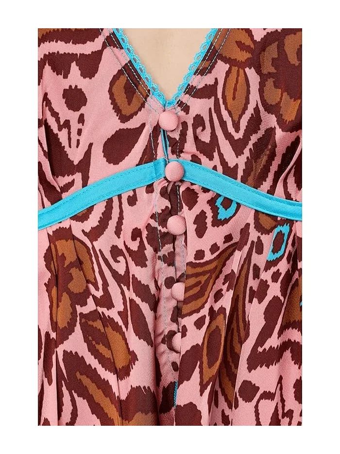 Комплект пижамный с кружевом Bed To Brunch Set Free People — изображение 5 из 5, розовый