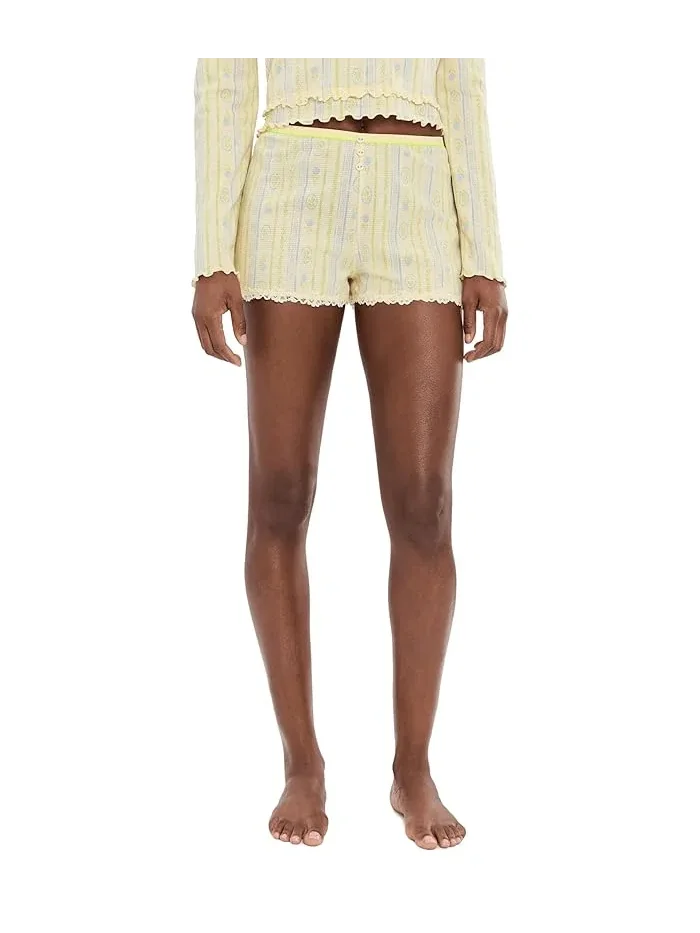 Пижамный комплект Spring Break Sleep Set Free People — изображение 2 из 5, сливочный желтый