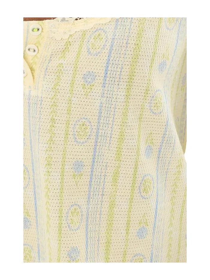 Пижамный комплект Spring Break Sleep Set Free People — изображение 5 из 5, сливочный желтый