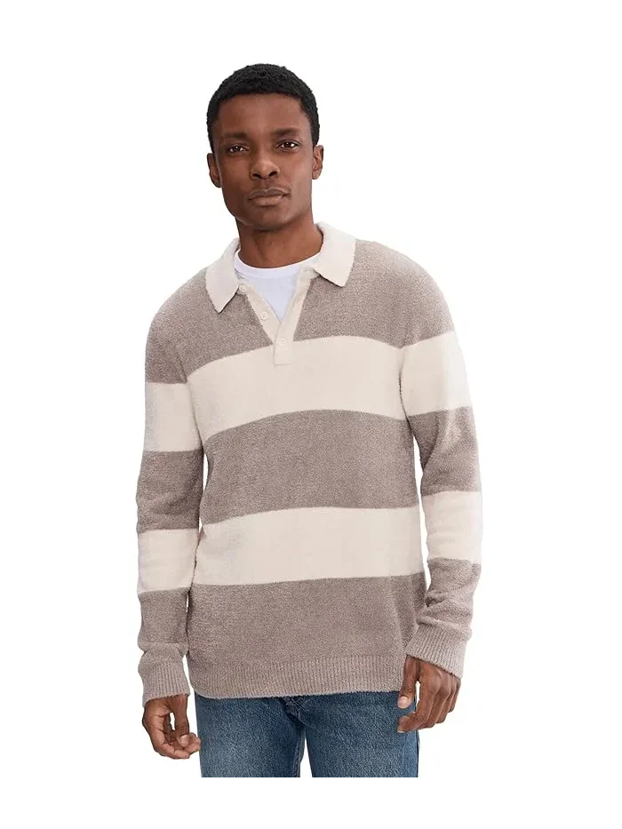 Свитер спортивный CozyChic Lite Rugby Sweater Barefoot Dreams — изображение 1 из 5, серый