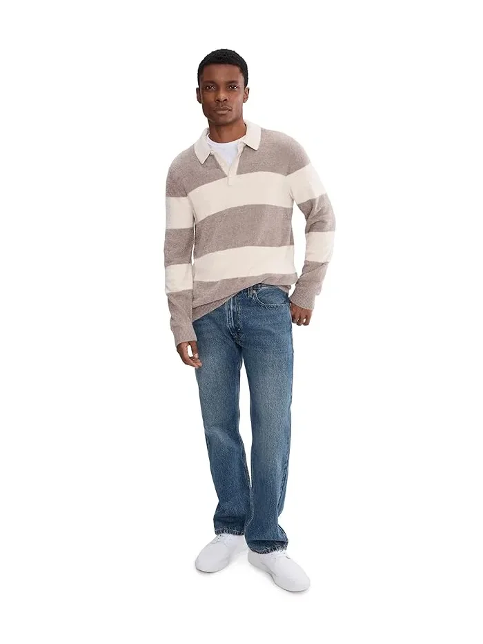 Свитер спортивный CozyChic Lite Rugby Sweater Barefoot Dreams — изображение 2 из 5, серый
