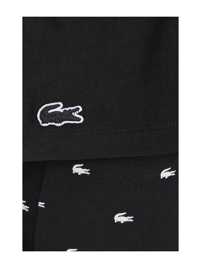 Пижамный сет с принтом Lacoste — изображение 5 из 5, черный/белый