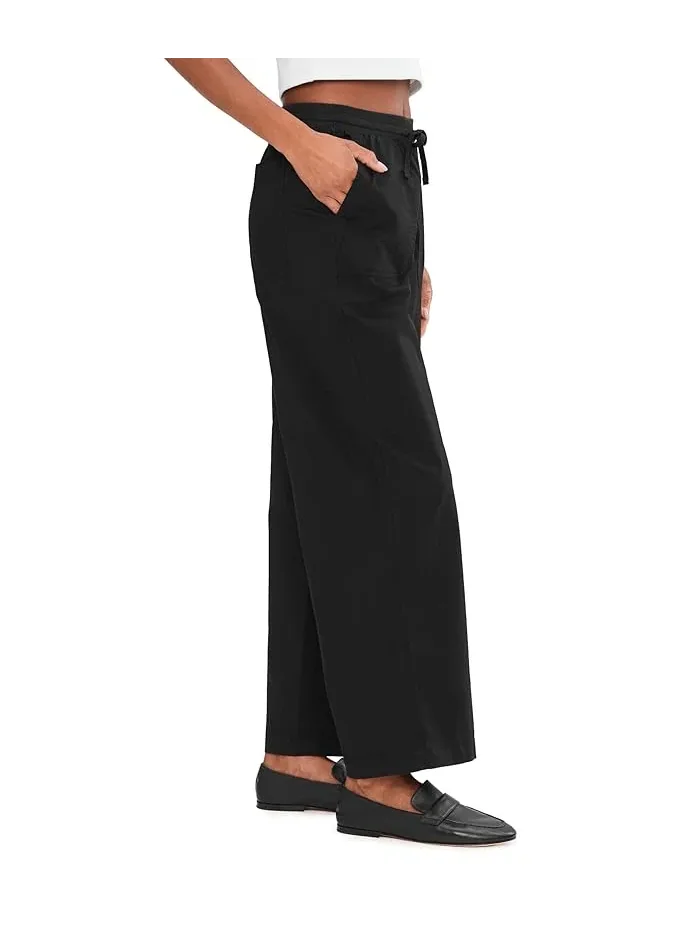 Штаны широкие Stretch Poplin Wide Leg PACT — изображение 3 из 5, черный