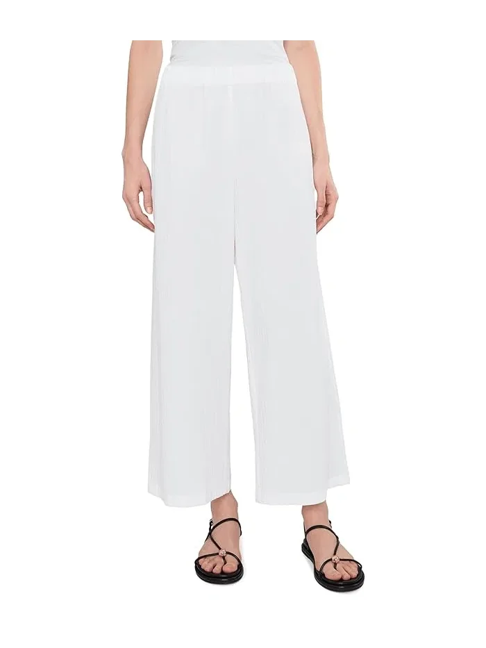Штаны широкие Organic Cotton Pucker Ankle Wide Eileen Fisher — белый