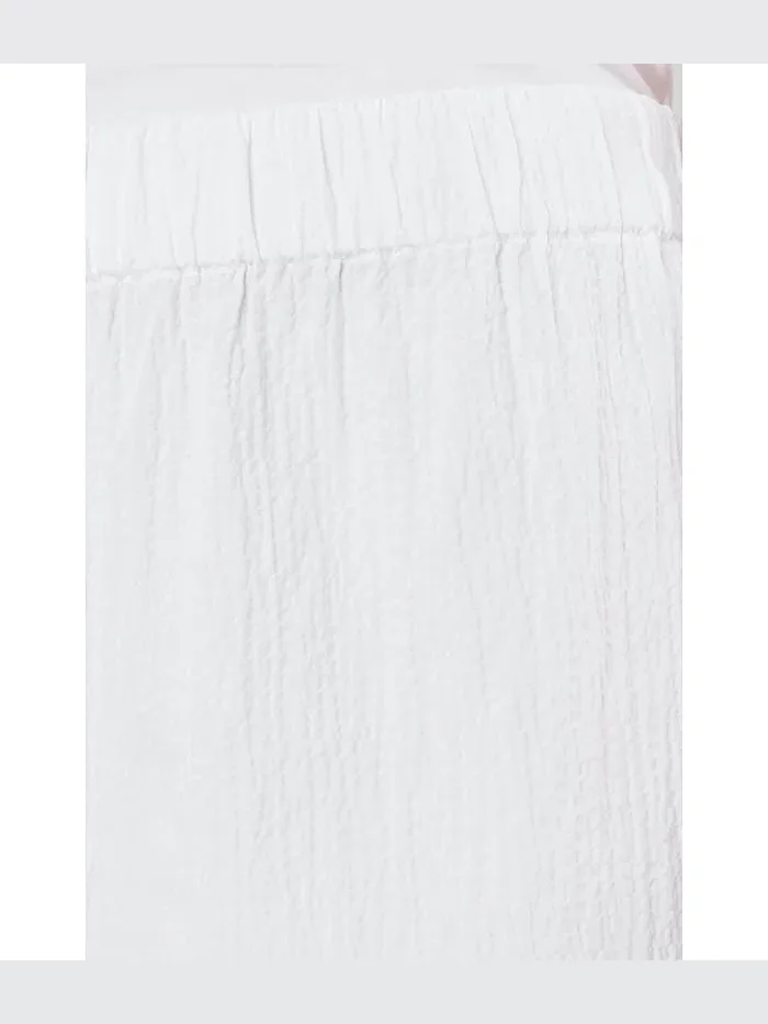 Штаны широкие Organic Cotton Pucker Ankle Wide Eileen Fisher — изображение 5 из 5, белый
