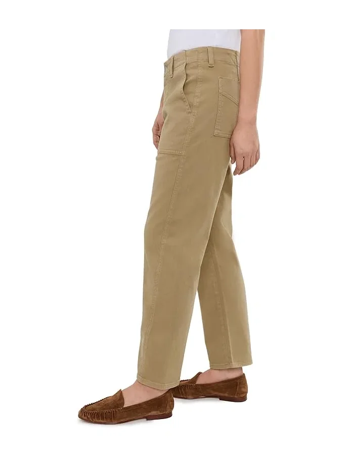 Брюки утилитарные Analeigh Mid-Rise AG Jeans — изображение 3 из 5, хаки песочный