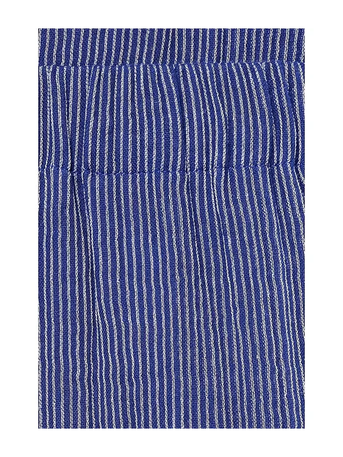 Брюки полосатые из органического хлопка Eileen Fisher — изображение 5 из 5, темно-синий