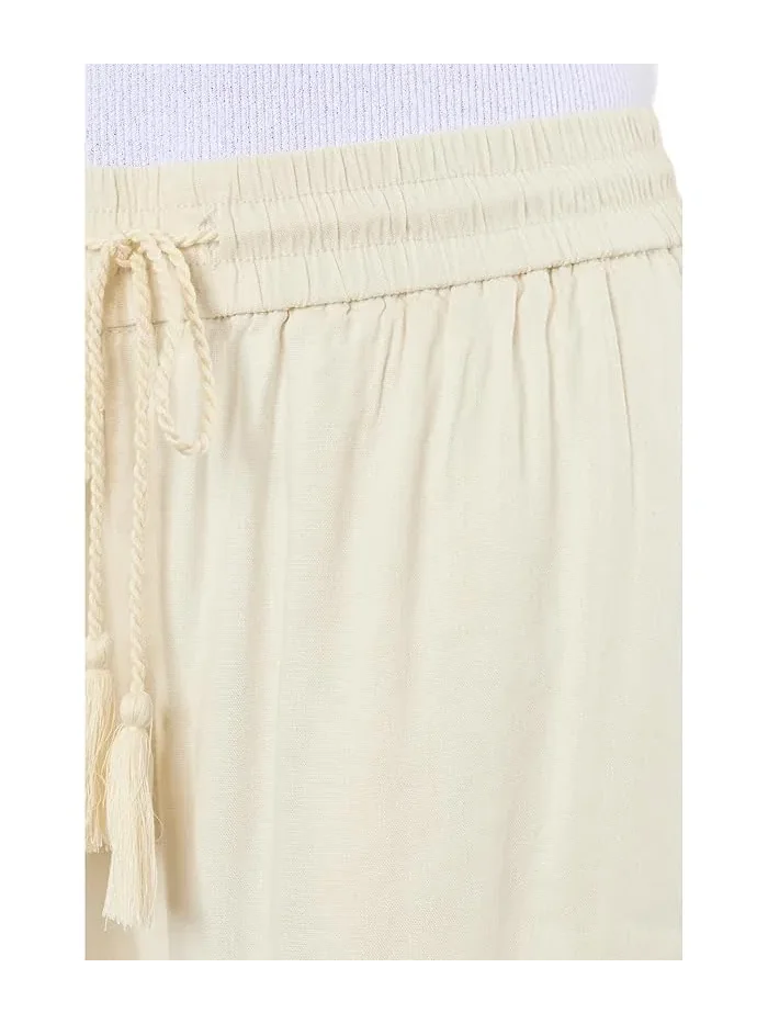 Широкие брюки с завязкой Mid-Rise Pull-On Liverpool Los Angeles, Nautical Stripe — изображение 5 из 5, белый