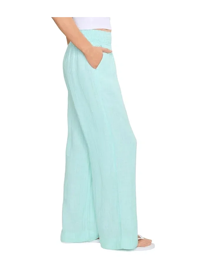 Брюки палаццо Lilly Pulitzer Mirabella Linen — изображение 3 из 5, синий