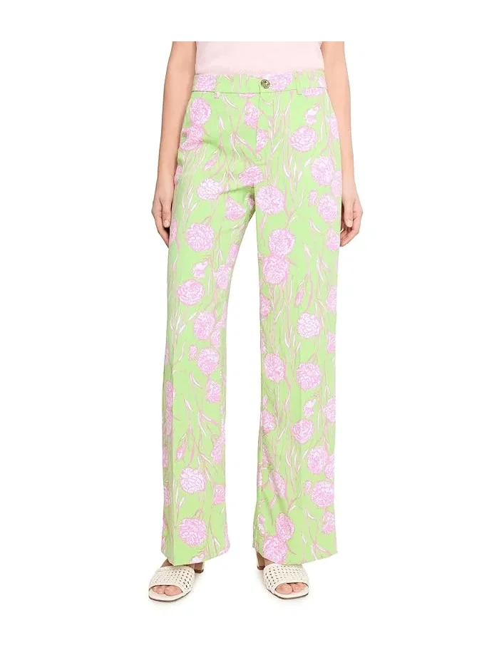 Широкие брюки палаццо Katerini Lilly Pulitzer — изображение 1 из 5, цвет петрушки
