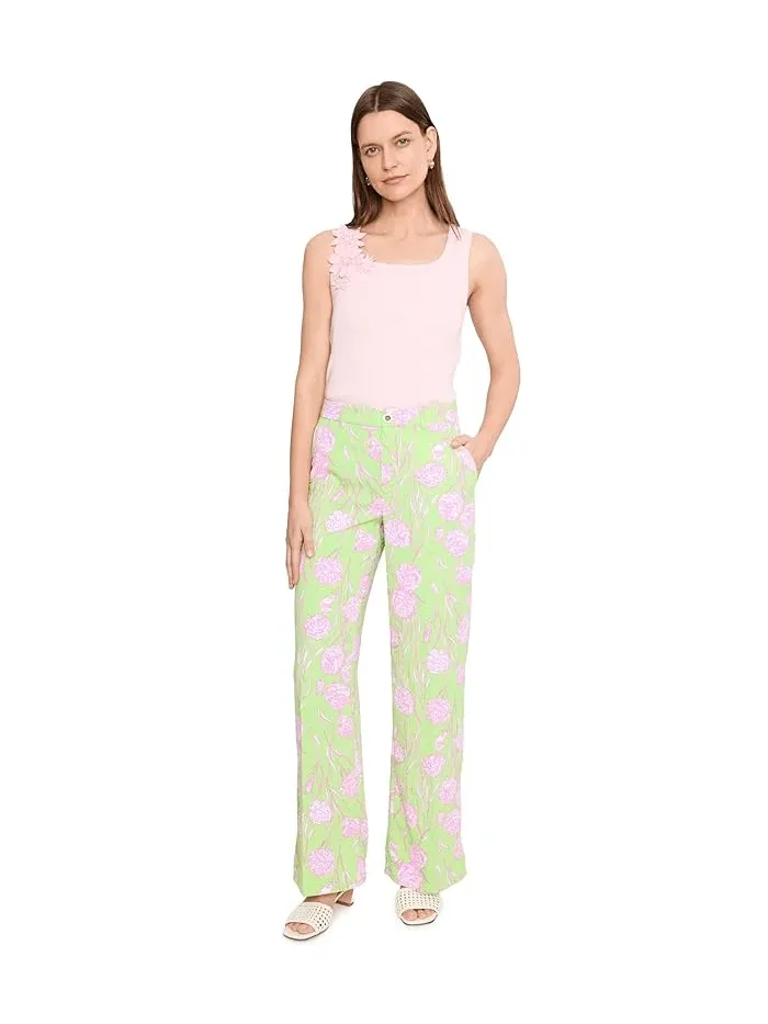Широкие брюки палаццо Katerini Lilly Pulitzer — изображение 2 из 5, цвет петрушки