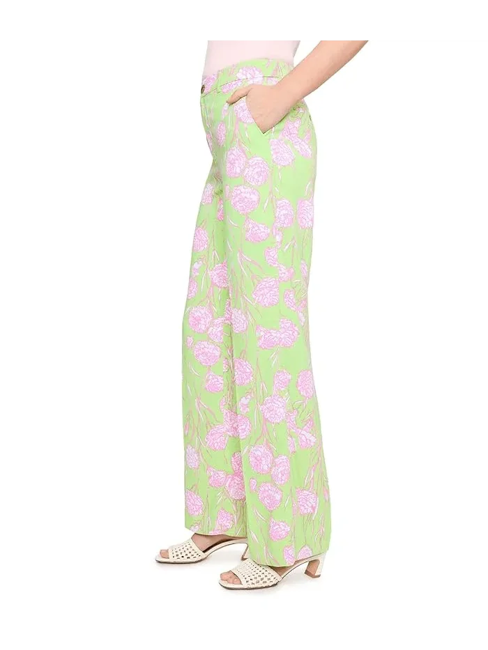 Широкие брюки палаццо Katerini Lilly Pulitzer — изображение 3 из 5, цвет петрушки