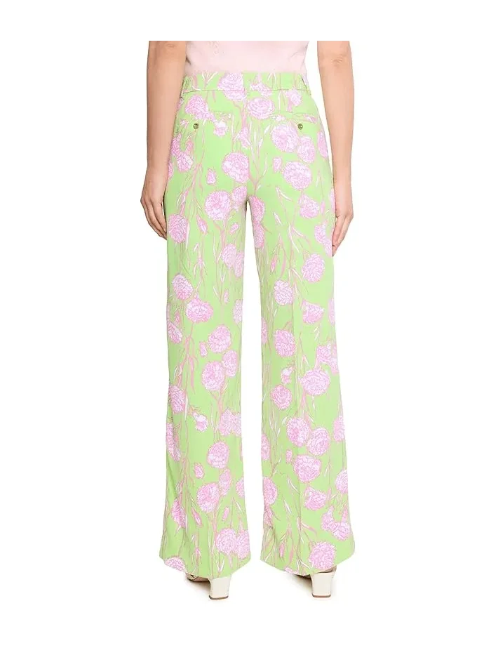 Широкие брюки палаццо Katerini Lilly Pulitzer — изображение 4 из 5, цвет петрушки