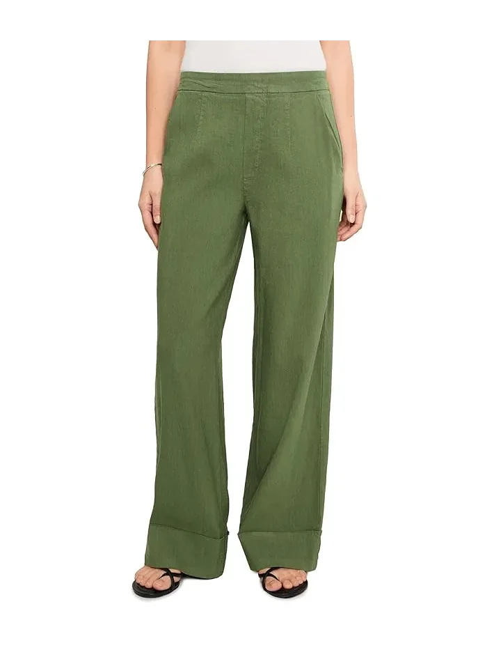 Брюки высокие широкие Meg Linen KUT from the Kloth, Dill