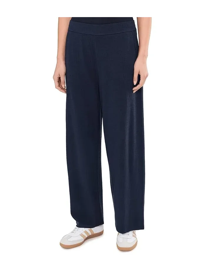Брюки прямые джерси Cross Hatch Stretch Jersey Straight Ankle Eileen Fisher — белый