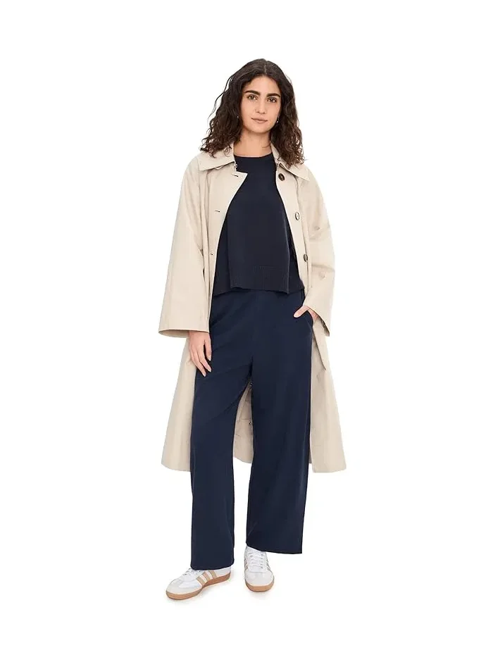 Брюки прямые джерси Cross Hatch Stretch Jersey Straight Ankle Eileen Fisher — изображение 2 из 5, белый