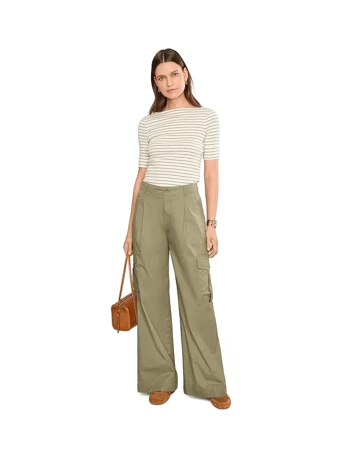 Брюки карго широкие плиссированные Lauren Ralph Lauren — изображение 2 из 5, агава