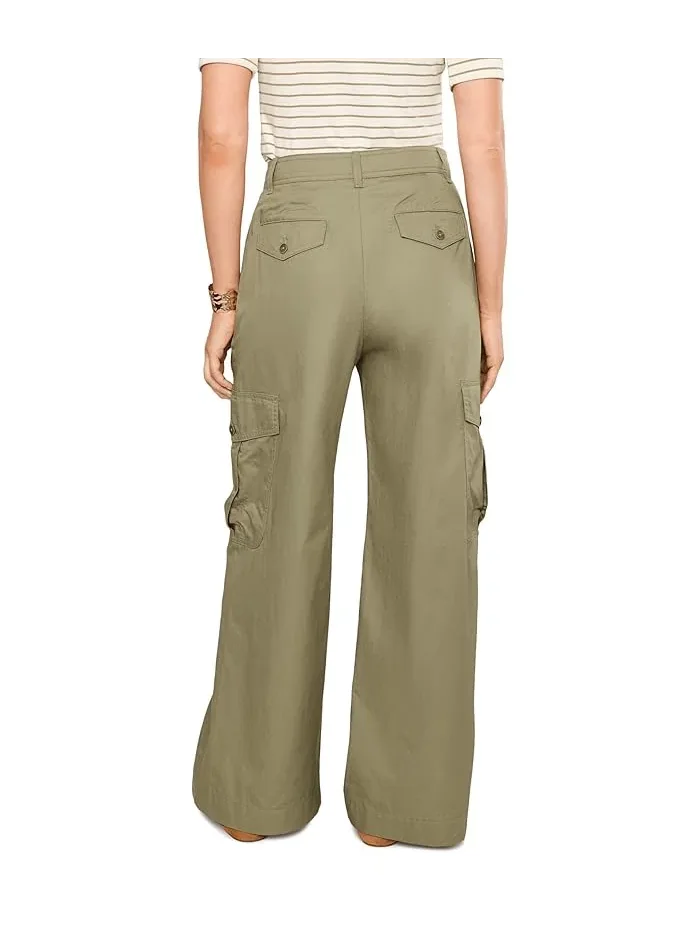 Брюки карго широкие плиссированные Lauren Ralph Lauren — изображение 4 из 5, агава