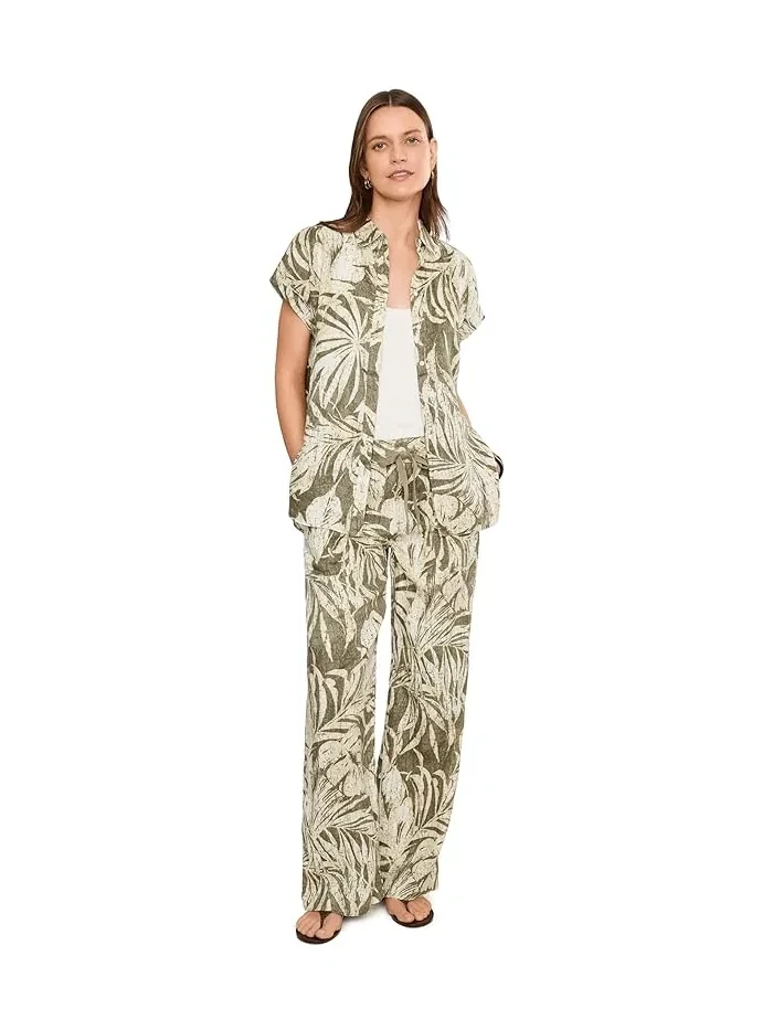 Широкие брюки с принтом пальмовых листьев Lauren Ralph Lauren — изображение 2 из 5, оливковый мульти