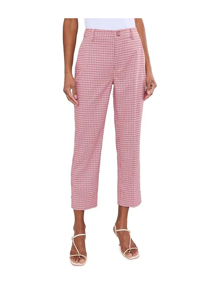 Брюки зауженные Kelsey Mid-Rise Crop Trouser Liverpool Los Angeles — изображение 1 из 5, красный
