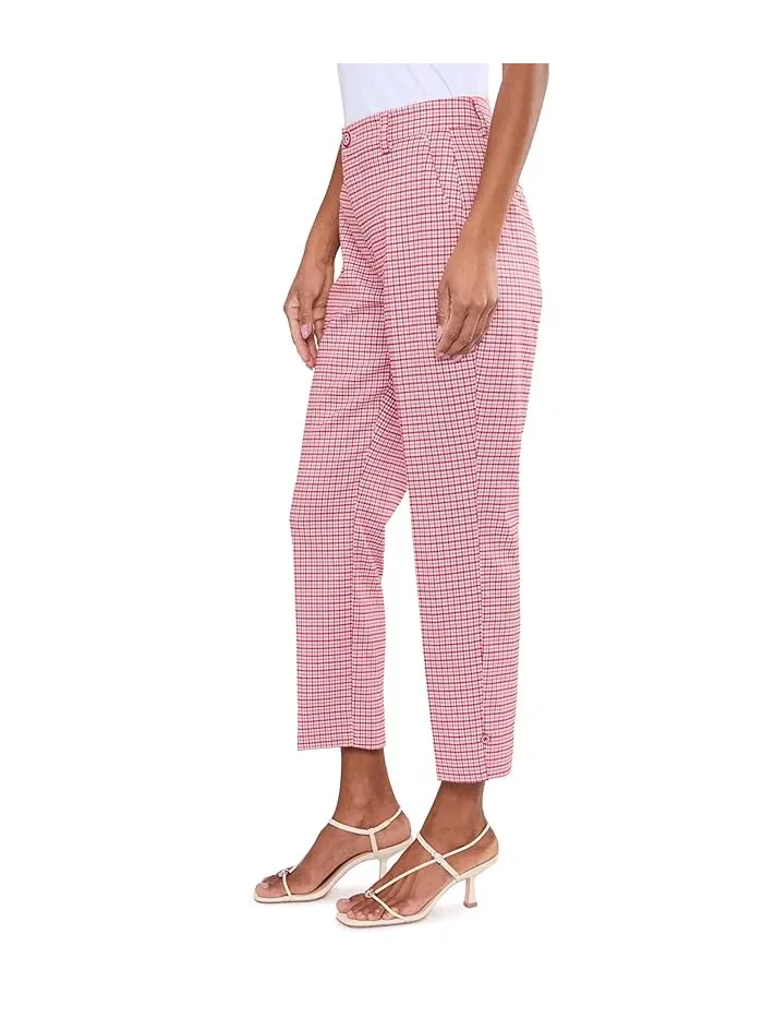Брюки зауженные Kelsey Mid-Rise Crop Trouser Liverpool Los Angeles — изображение 3 из 5, красный