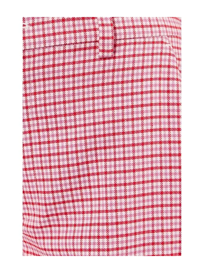 Брюки зауженные Kelsey Mid-Rise Crop Trouser Liverpool Los Angeles — изображение 5 из 5, красный