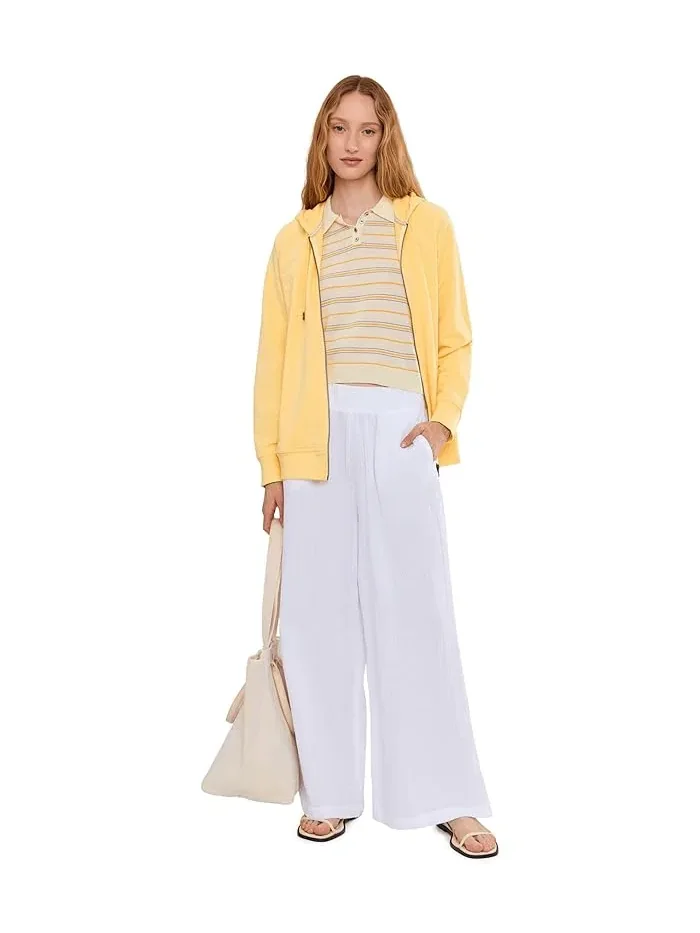 Брюки широкие Cloud Gauze Wide Leg Pants L.L.Bean — изображение 2 из 5, белый